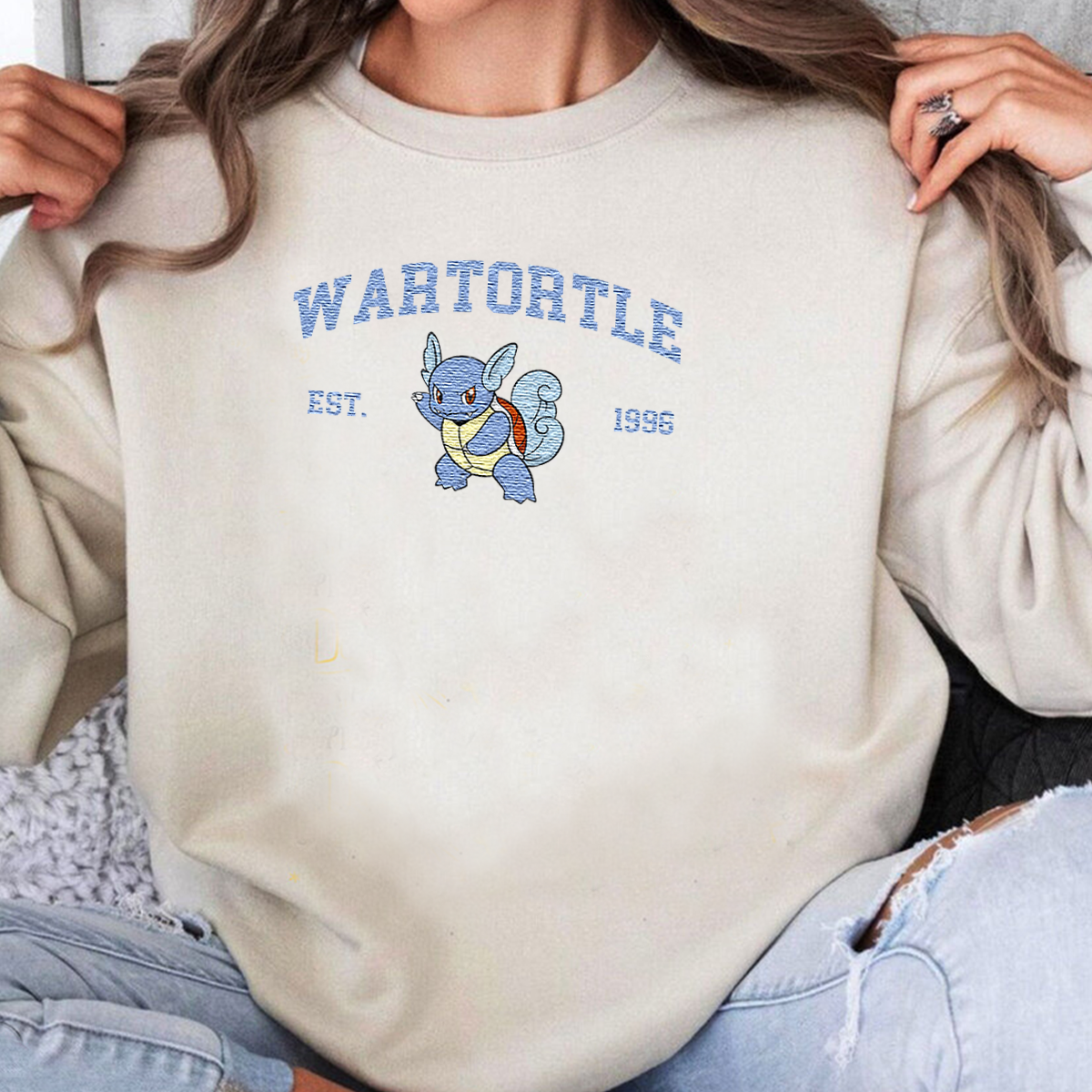 Magikarp, bezauberndes Pokémon-T-Shirt mit Anime-Motiv, bestickt, Rundhalsausschnitt, Kapuzenpullover, trendig, vielseitig und ein aufmerksames Geschenk für Freunde, ICE-898
