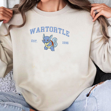 Magikarp, bezauberndes Pokémon-T-Shirt mit Anime-Motiv, bestickt, Rundhalsausschnitt, Kapuzenpullover, trendig, vielseitig und ein aufmerksames Geschenk für Freunde, ICE-898