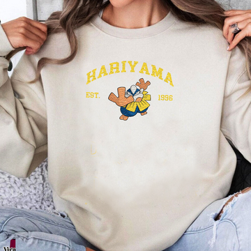 Hariyama Adorable Pokémon Anime-Themed Embroidered T-Shirt,Crewneck,Hoodie-Trendy Versatile and a Thoughtful Gift for Friends,ICE-1153