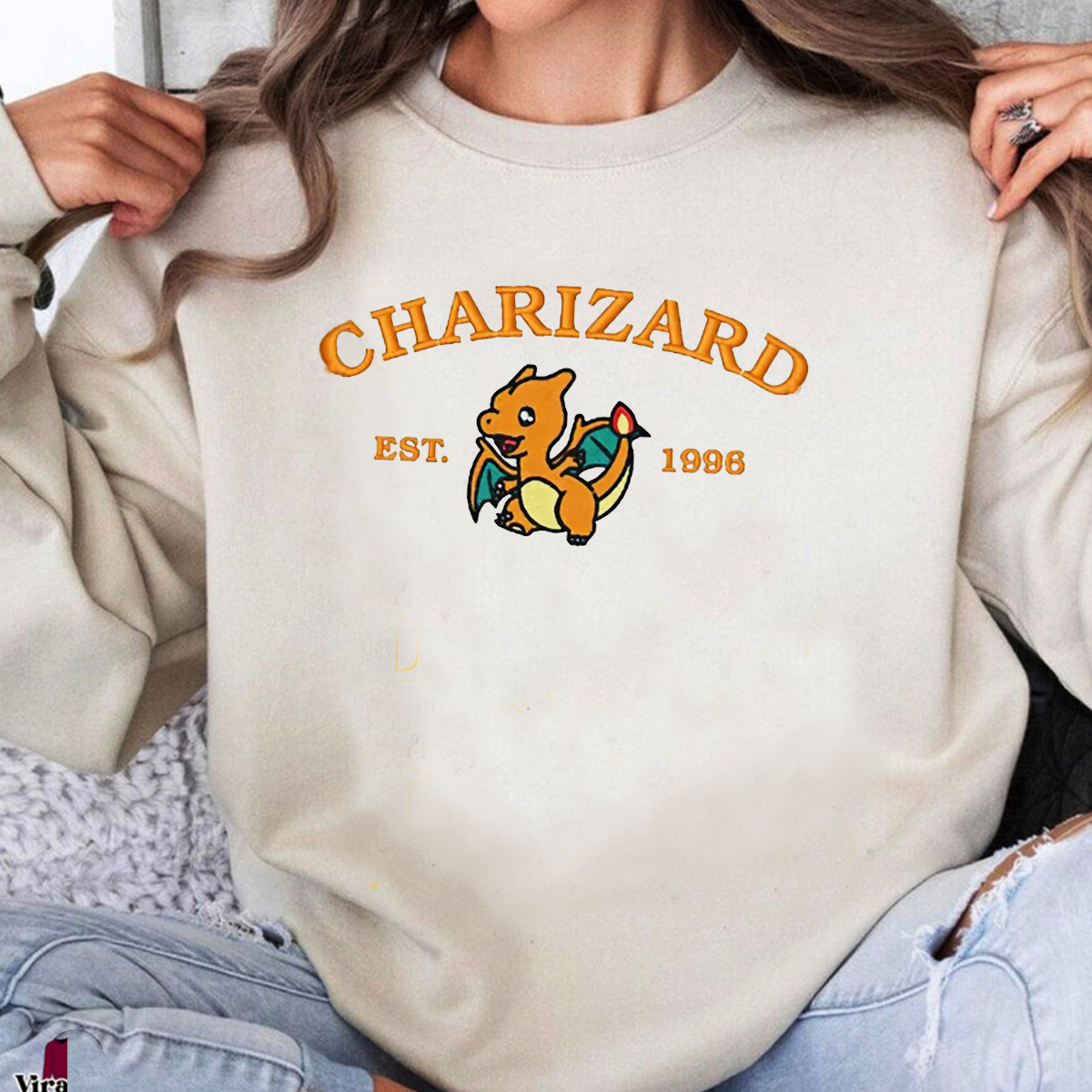 Staryu-Q. Bezauberndes besticktes Pokémon-T-Shirt mit Anime-Motiv, Rundhalsausschnitt, Kapuzenpullover – trendig, vielseitig und ein aufmerksames Geschenk für Freunde, ICE-980