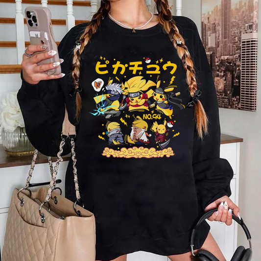 Heroic And Cool Naruto Pikachu Pokémon Hoodie,A Perfect Gift For Fans,TS-C-979