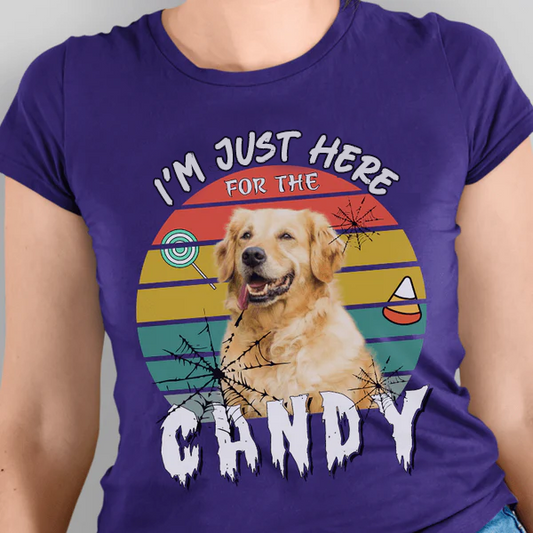 I’m Just Here For The Candy Personalized Dog Lover’s Halloween Shirt,TS-L-617