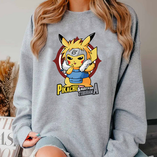 Pikachu And Naruto Tobirama Pokémon Unisex T-Shirt,Crewneck,Hoodie,TS-C-989