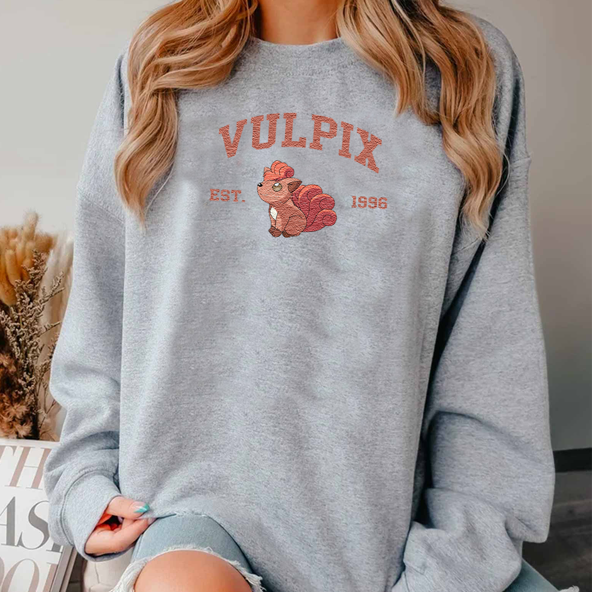 Magikarp, bezauberndes Pokémon-T-Shirt mit Anime-Motiv, bestickt, Rundhalsausschnitt, Kapuzenpullover, trendig, vielseitig und ein aufmerksames Geschenk für Freunde, ICE-898