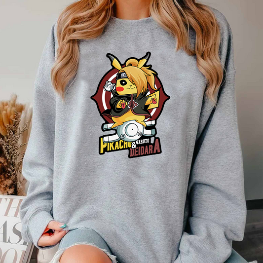 Pikachu And Naruto Deidara Pokémon Unisex T-Shirt,Crewneck,Hoodie,TS-C-993