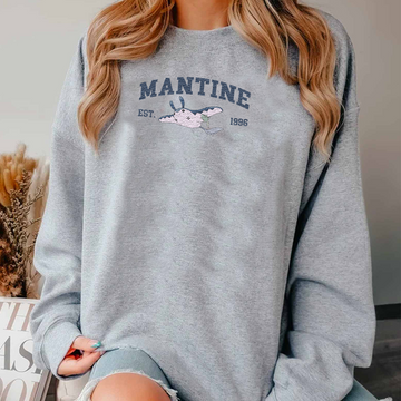 Mantine Adorable Pokémon Anime-Themed Embroidered T-Shirt,Crewneck,Hoodie-Trendy Versatile and a Thoughtful Gift for Friends,ICE-1129
