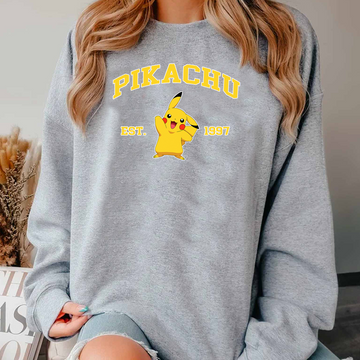 Cute Pikachu Pokémon Anime Unisex T-Shirt,Crewneck,Hoodie,For Gift,TS-C-1032