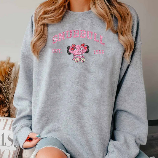 Snubbull Adorable Pokémon Anime-Themed Embroidered T-Shirt,Crewneck,Hoodie-Trendy Versatile and a Thoughtful Gift for Friends,ICE-1032