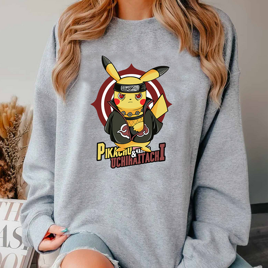 Pikachu And Naruto Uchiha Itachi Pokémon Unisex T-Shirt,Crewneck,Hoodie,TS-C-994