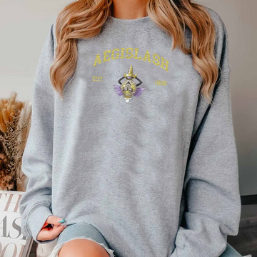 Aegislash, bezauberndes besticktes Pokémon-T-Shirt mit Anime-Motiv, Rundhalsausschnitt, Kapuzenpullover, trendig, vielseitig und ein aufmerksames Geschenk für Freunde, ICE-1029