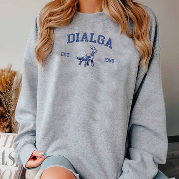 Dialga Adorable Pokémon Anime-Themed Embroidered T-Shirt,Crewneck,Hoodie-Trendy Versatile and a Thoughtful Gift for Friends,ICE-1116