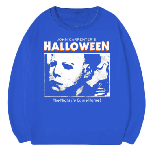 The Night He Came Home Halloween Scary Crewneck,TS-C-833