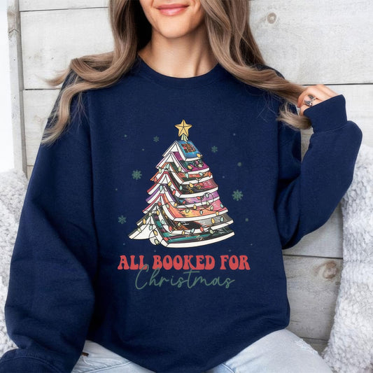 All Booked For Christmas TOG Series Bookworm Christmas T-Shirt,Crewneck,Hoodie,TS-C-947