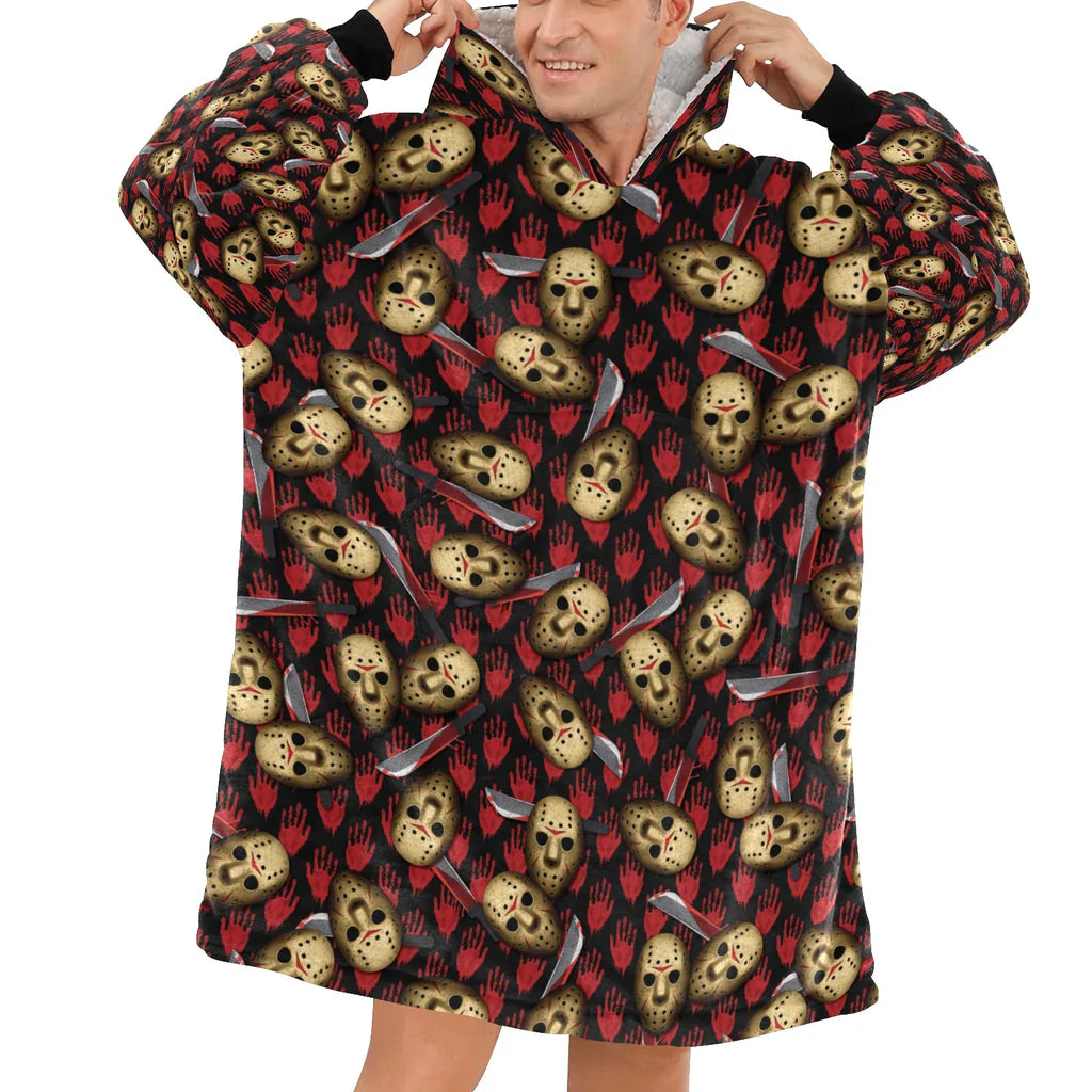 Limited Edition Horror Jason Print Blanket Pajamas,TS-L-888