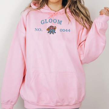 Gloom-Q.Adorable Pokémon Anime-Themed Embroidered T-Shirt,Crewneck,Hoodie-Trendy Versatile and a Thoughtful Gift for Friends,ICE-1278