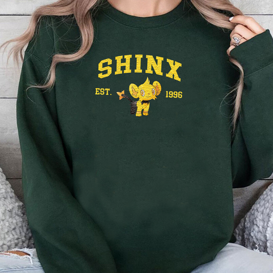 Shinx Adorable Pokémon Anime-Themed Embroidered T-Shirt,Crewneck,Hoodie-Trendy Versatile and a Thoughtful Gift for Friends,ICE-1126