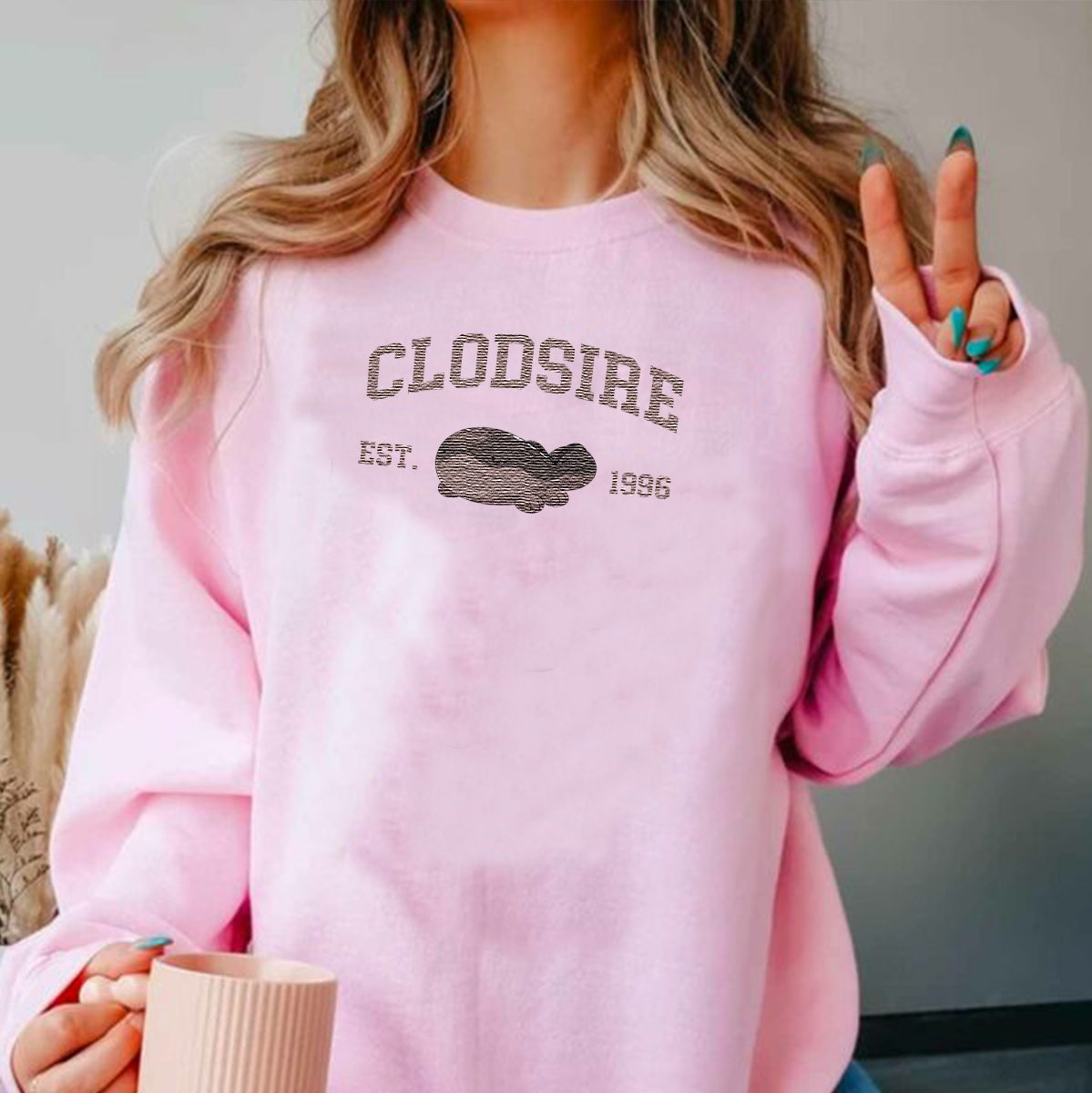 Clodsire Adorable Pokémon Anime-Themed Embroidered T-Shirt,Crewneck,Hoodie-Trendy Versatile and a Thoughtful Gift for Friends,ICE-1164