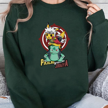 Pikachu And Naruto Jiraiya Pokémon Unisex T-Shirt,Crewneck,Hoodie,TS-C-985