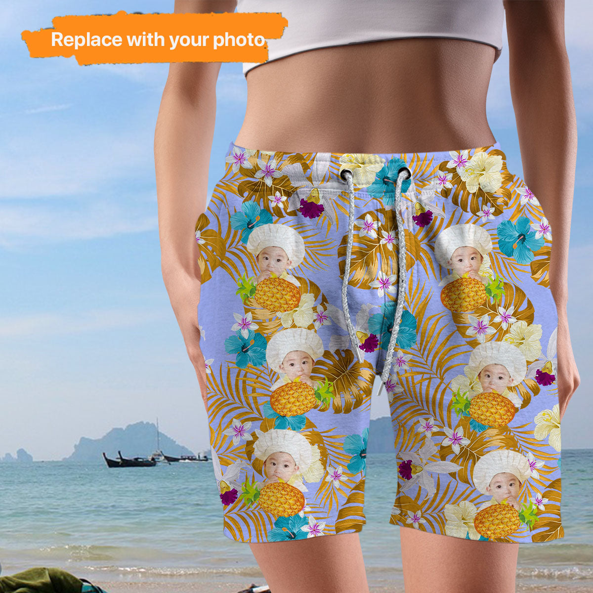 Customizable Hawaiian Short Friendship Gift Beach Short,BS-WF-469