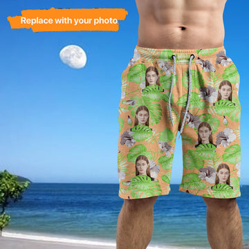 Personalized Family And Friends Beach Short For Gift,Image Upload,BS-MF-519