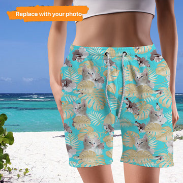 Customized Cats Beach Short For Gift,Image Upload,BS-WA-523