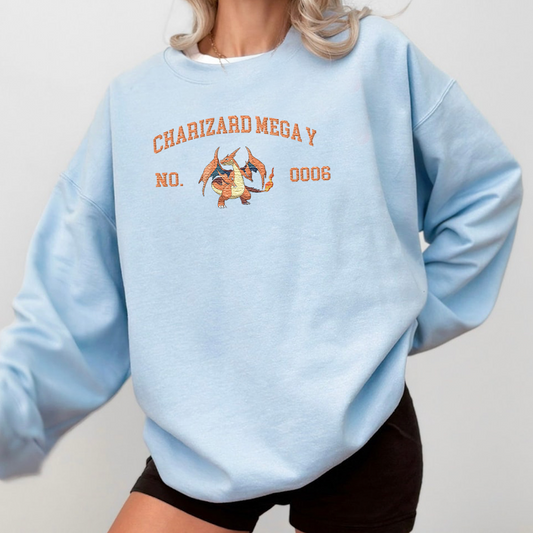Magikarp, bezauberndes Pokémon-T-Shirt mit Anime-Motiv, bestickt, Rundhalsausschnitt, Kapuzenpullover, trendig, vielseitig und ein aufmerksames Geschenk für Freunde, ICE-898