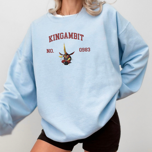 Kingambit Adorable Pokémon Anime-Themed Embroidered T-Shirt,Crewneck,Hoodie-Trendy Versatile and a Thoughtful Gift for Friends,ICE-1590