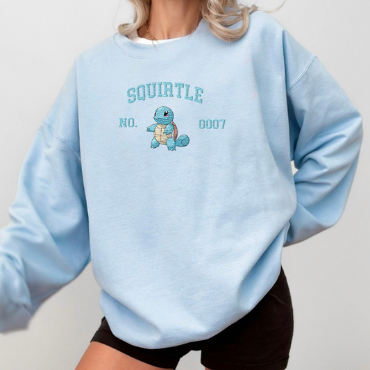 Magikarp, bezauberndes Pokémon-T-Shirt mit Anime-Motiv, bestickt, Rundhalsausschnitt, Kapuzenpullover, trendig, vielseitig und ein aufmerksames Geschenk für Freunde, ICE-898
