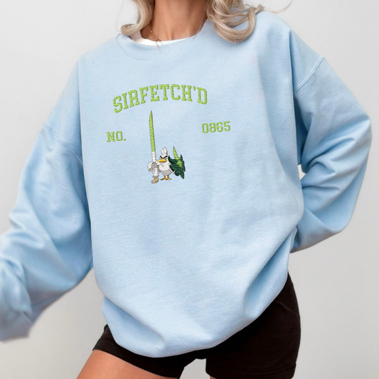 Sirfetch'd Adorable Pokémon Anime-Themed Embroidered T-Shirt,Crewneck,Hoodie-Trendy Versatile and a Thoughtful Gift for Friends,ICE-1583