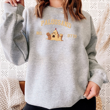 Palossand Adorable Pokémon Anime-Themed Embroidered T-Shirt,Crewneck,Hoodie-Trendy Versatile and a Thoughtful Gift for Friends,ICE-1576