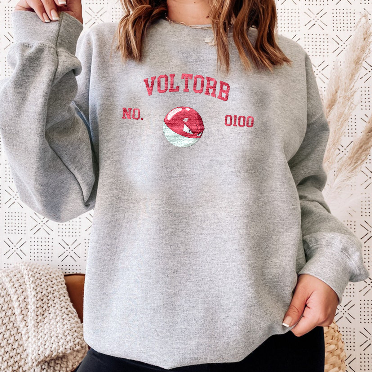 Magikarp, bezauberndes Pokémon-T-Shirt mit Anime-Motiv, bestickt, Rundhalsausschnitt, Kapuzenpullover, trendig, vielseitig und ein aufmerksames Geschenk für Freunde, ICE-898