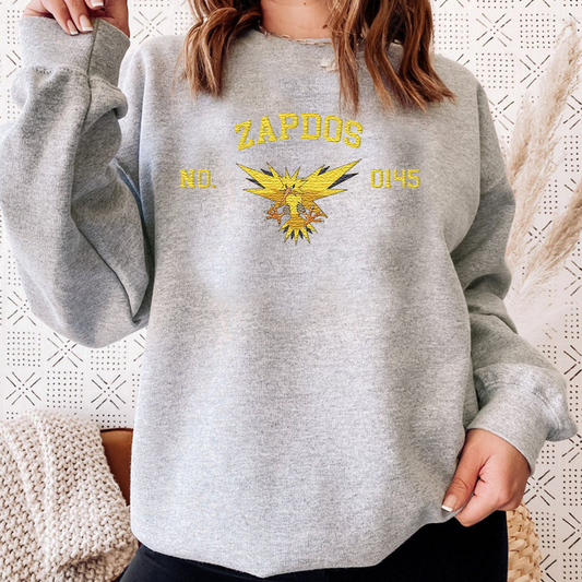 Magikarp, bezauberndes Pokémon-T-Shirt mit Anime-Motiv, bestickt, Rundhalsausschnitt, Kapuzenpullover, trendig, vielseitig und ein aufmerksames Geschenk für Freunde, ICE-898