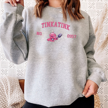 Tinkatink Adorable Pokémon Anime-Themed Embroidered T-Shirt,Crewneck,Hoodie-Trendy Versatile and a Thoughtful Gift for Friends,ICE-1640