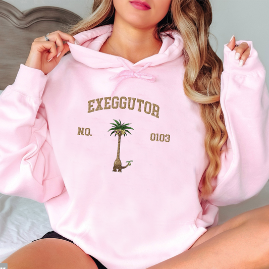 Exeggutor Adorable Pokémon Anime-Themed Embroidered T-Shirt,Crewneck,Hoodie-Trendy Versatile and a Thoughtful Gift for Friends,ICE-1636