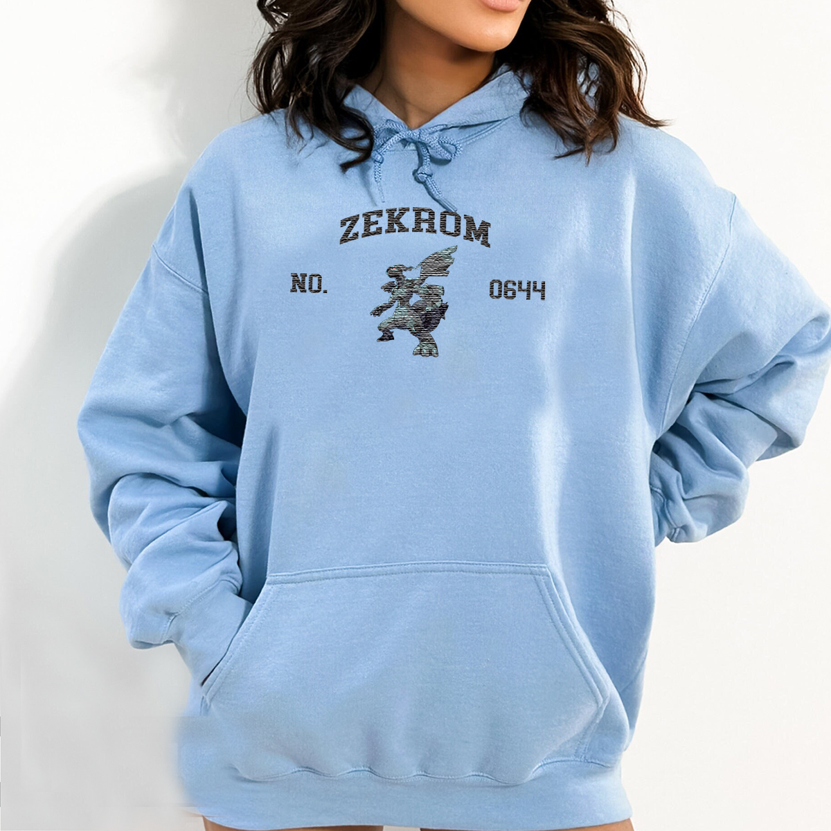 Magikarp, bezauberndes Pokémon-T-Shirt mit Anime-Motiv, bestickt, Rundhalsausschnitt, Kapuzenpullover, trendig, vielseitig und ein aufmerksames Geschenk für Freunde, ICE-898