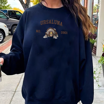 Ursaluna2 Adorable Pokémon Anime-Themed Embroidered T-Shirt,Crewneck,Hoodie-Trendy Versatile and a Thoughtful Gift for Friends,ICE-1759