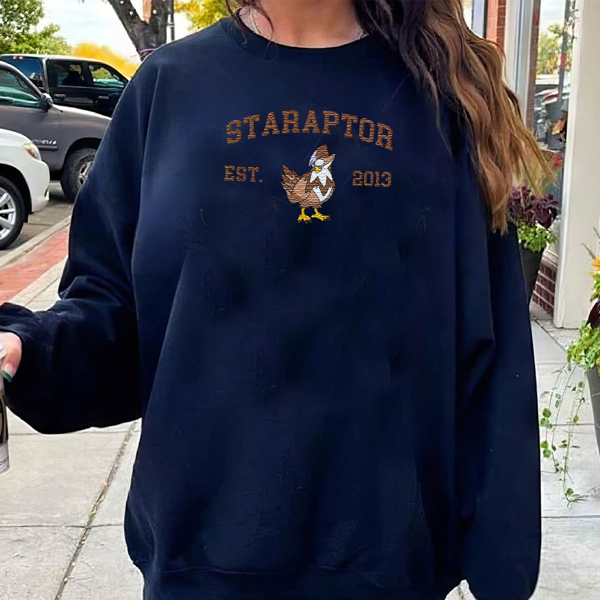 Staraptor Adorable Pokémon Anime-Themed Embroidered T-Shirt,Crewneck,Hoodie-Trendy Versatile and a Thoughtful Gift for Friends,ICE-1364