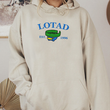 Lotad-Q. Adorable Pokémon Anime-Themed Embroidered T-Shirt,Crewneck,Hoodie-Trendy Versatile and a Thoughtful Gift for Friends,ICE-969