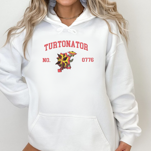 Turtonator Adorable Pokémon Anime-Themed Embroidered T-Shirt,Crewneck,Hoodie-Trendy Versatile and a Thoughtful Gift for Friends,ICE-1577