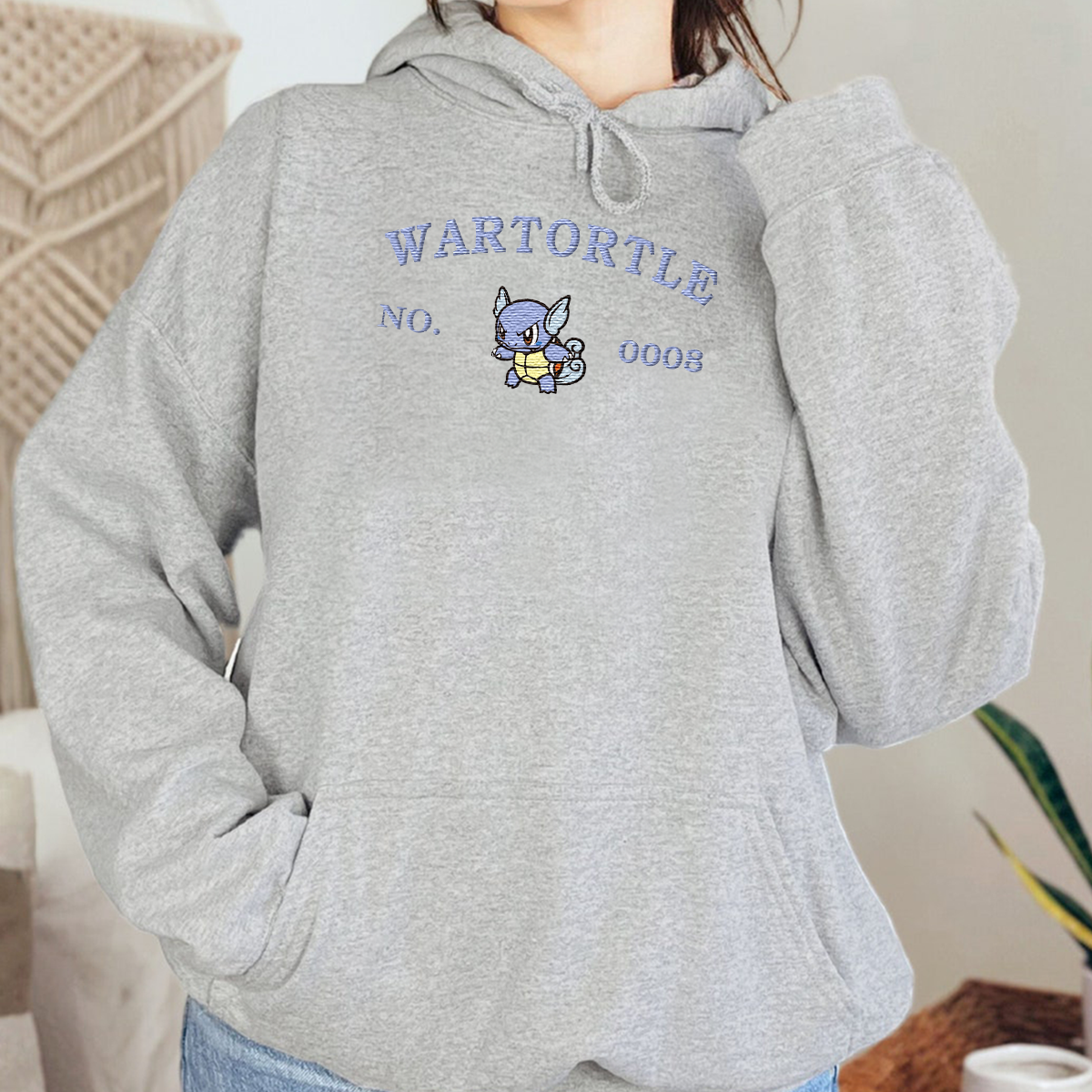 Magikarp, bezauberndes Pokémon-T-Shirt mit Anime-Motiv, bestickt, Rundhalsausschnitt, Kapuzenpullover, trendig, vielseitig und ein aufmerksames Geschenk für Freunde, ICE-898