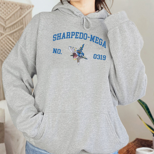 Magikarp, bezauberndes Pokémon-T-Shirt mit Anime-Motiv, bestickt, Rundhalsausschnitt, Kapuzenpullover, trendig, vielseitig und ein aufmerksames Geschenk für Freunde, ICE-898