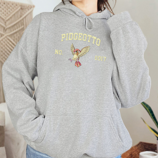 Magikarp, bezauberndes Pokémon-T-Shirt mit Anime-Motiv, bestickt, Rundhalsausschnitt, Kapuzenpullover, trendig, vielseitig und ein aufmerksames Geschenk für Freunde, ICE-898
