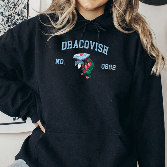 Dracovish Adorable Pokémon Anime-Themed Embroidered T-Shirt,Crewneck,Hoodie-Trendy Versatile and a Thoughtful Gift for Friends,ICE-1575