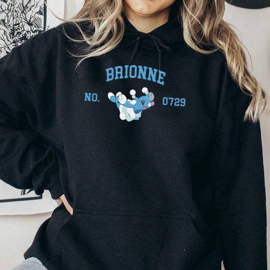 Magikarp, bezauberndes Pokémon-T-Shirt mit Anime-Motiv, bestickt, Rundhalsausschnitt, Kapuzenpullover, trendig, vielseitig und ein aufmerksames Geschenk für Freunde, ICE-898