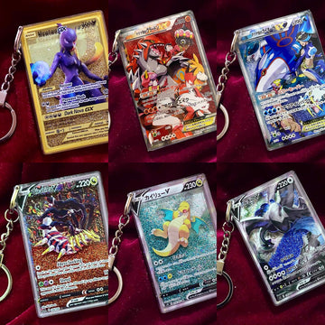Pokemon Cards Premium Liquid Motion Keychain,A Perfect Gift for Pokemon fans,011