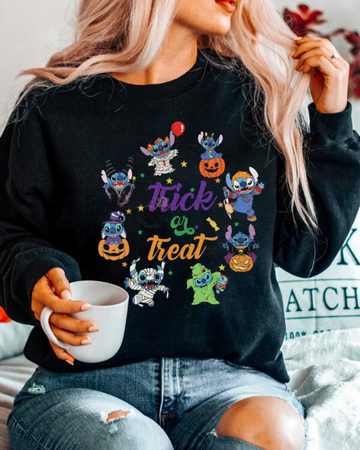 Stitch Halloween Trick or Treat T-Shirt,Crewneck,Hoodie,TS-CT-677