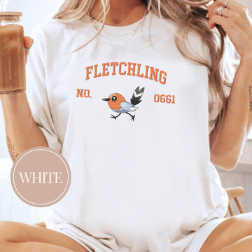 Fletchling Adorable Pokémon Anime-Themed Embroidered T-Shirt,Crewneck,Hoodie-Trendy Versatile and a Thoughtful Gift for Friends,ICE-1639