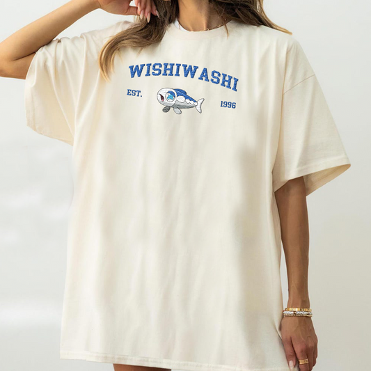 Magikarp, bezauberndes Pokémon-T-Shirt mit Anime-Motiv, bestickt, Rundhalsausschnitt, Kapuzenpullover, trendig, vielseitig und ein aufmerksames Geschenk für Freunde, ICE-898