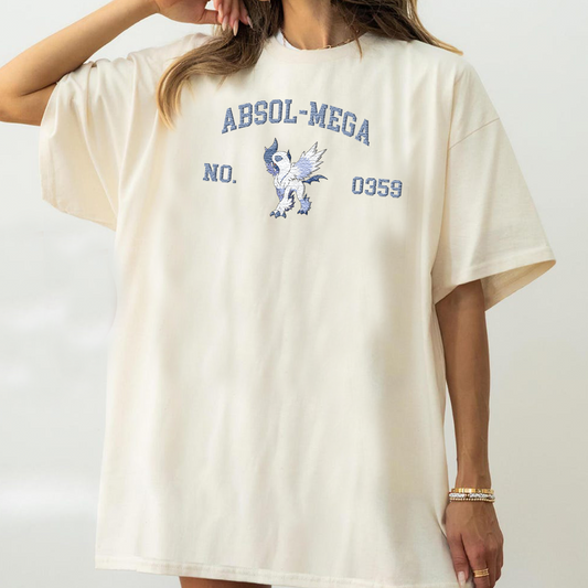 Absol-Mega Adorable Pokémon Anime-Themed Embroidered T-Shirt,Crewneck,Hoodie-Trendy Versatile and a Thoughtful Gift for Friends,ICE-1493