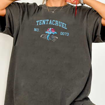 Magikarp, bezauberndes Pokémon-T-Shirt mit Anime-Motiv, bestickt, Rundhalsausschnitt, Kapuzenpullover, trendig, vielseitig und ein aufmerksames Geschenk für Freunde, ICE-898
